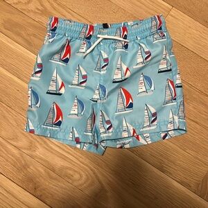 Sailboat Print Swim Shorts